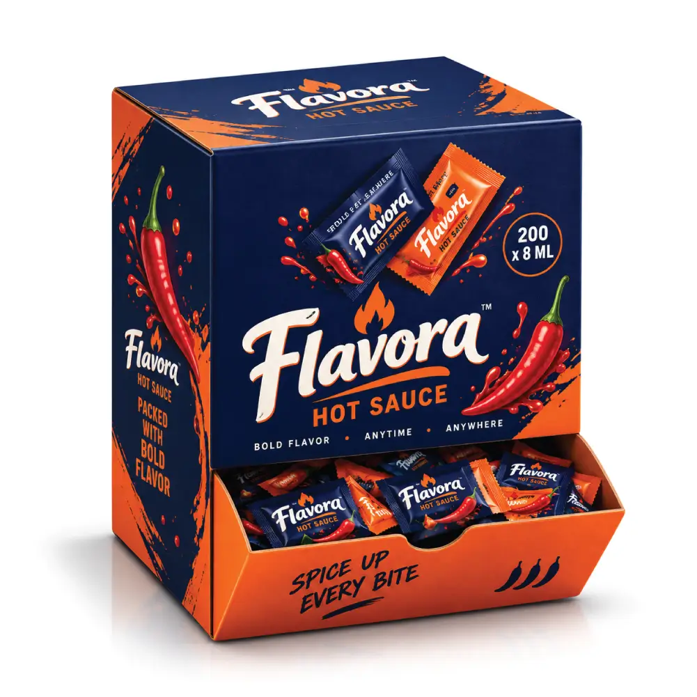 Display Condiment Boxes With Attractive Sauce Product Presentation