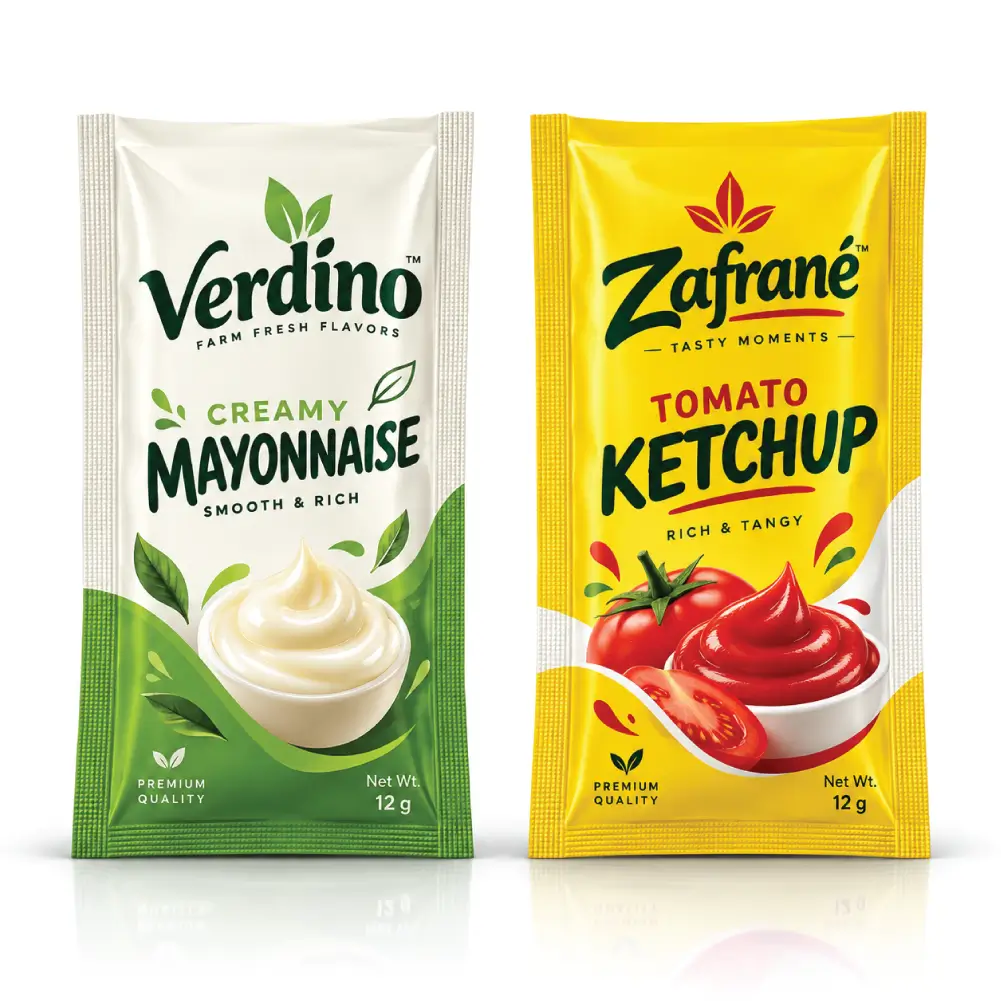 Three Side Seal Condiment Sachets With Secure Sauce Packaging