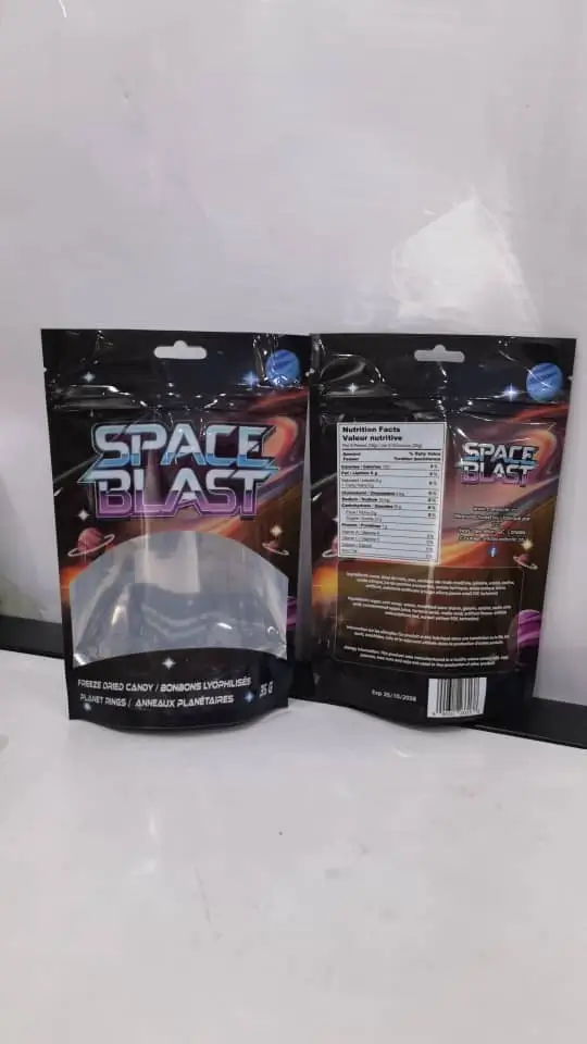 custom mylar bags with euro slot hang hole